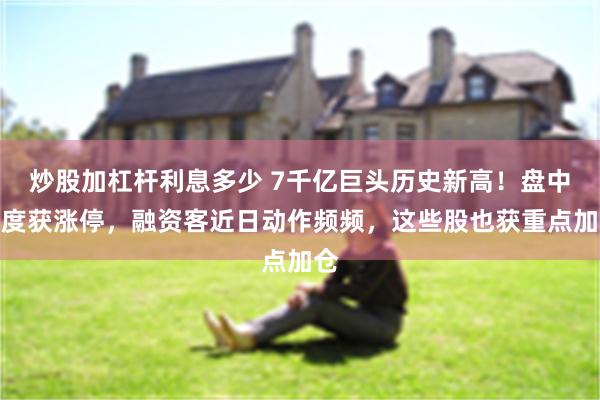 炒股加杠杆利息多少 7千亿巨头历史新高！盘中一度获涨停，融资客近日动作频频，这些股也获重点加仓